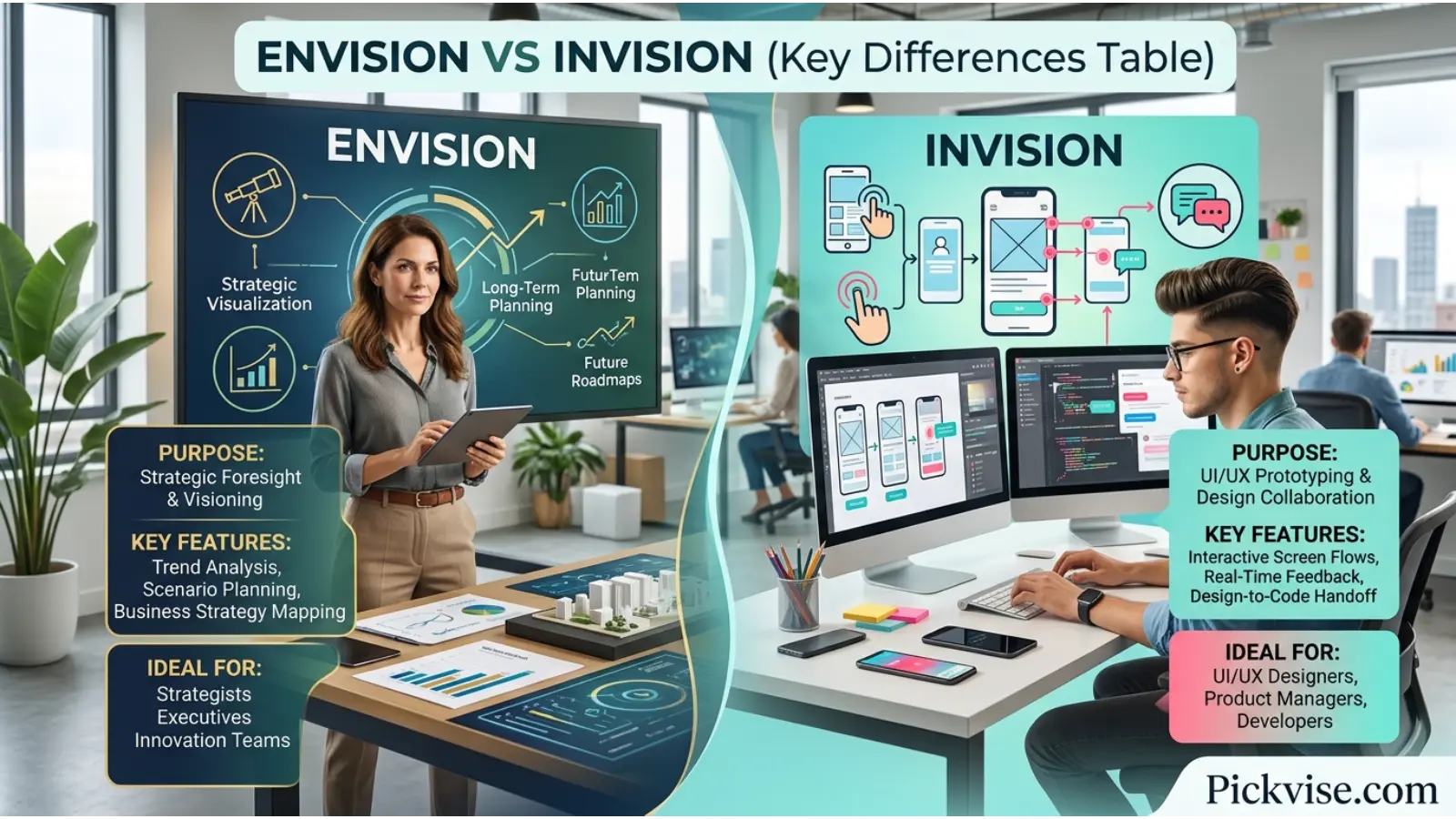 Envision vs InVision (Key Differences Table)
