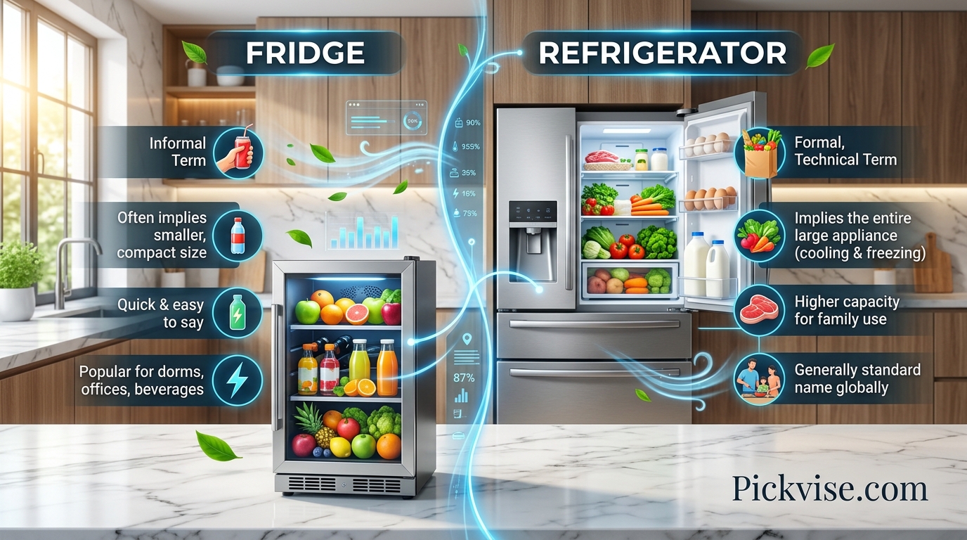 Fridge vs Refrigerator