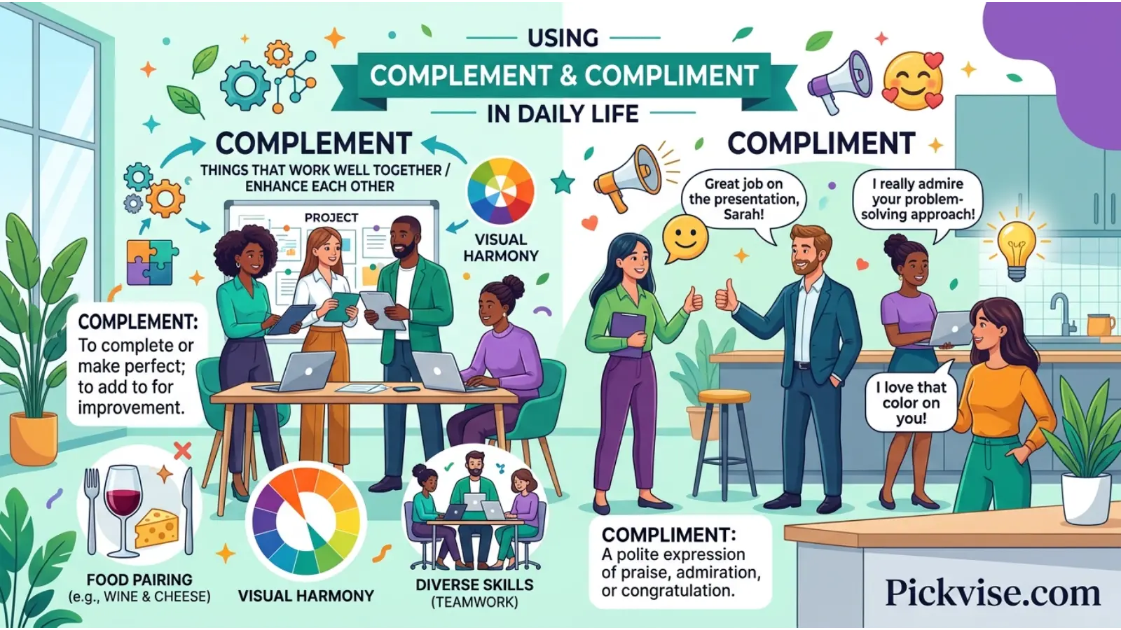Using Complement and Compliment in Daily Life