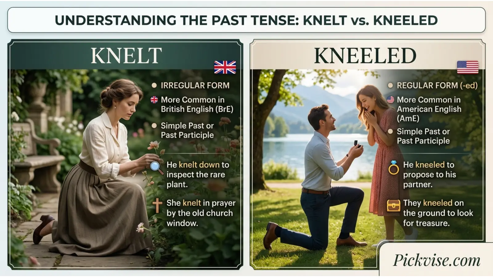 Real-Life Examples of Knelt and Kneeled