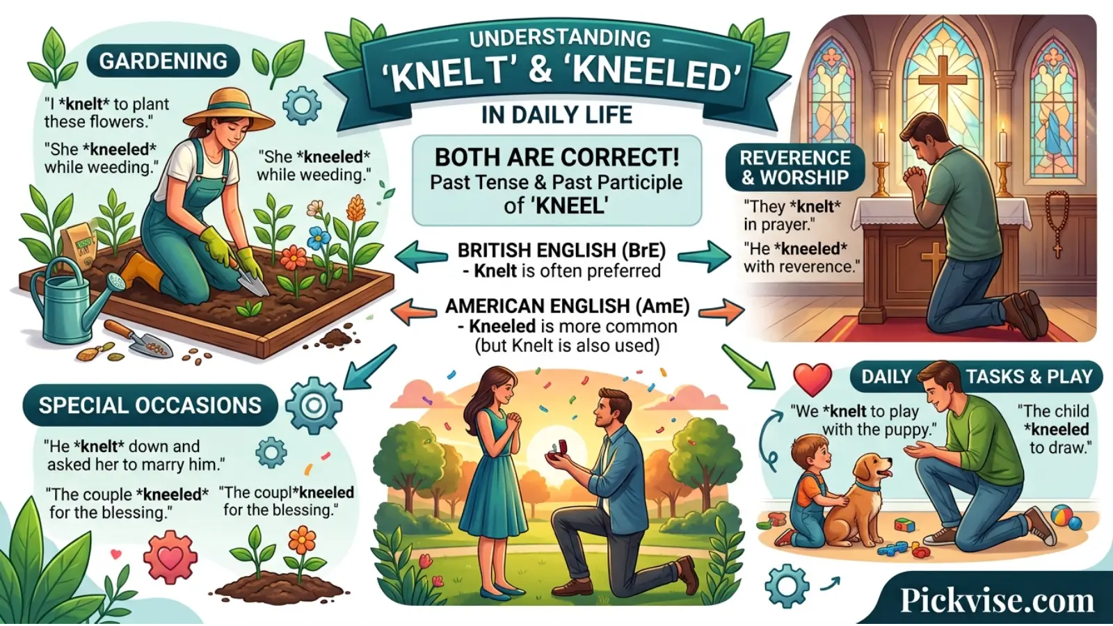 How to Use Knelt or Kneeled in Daily Life