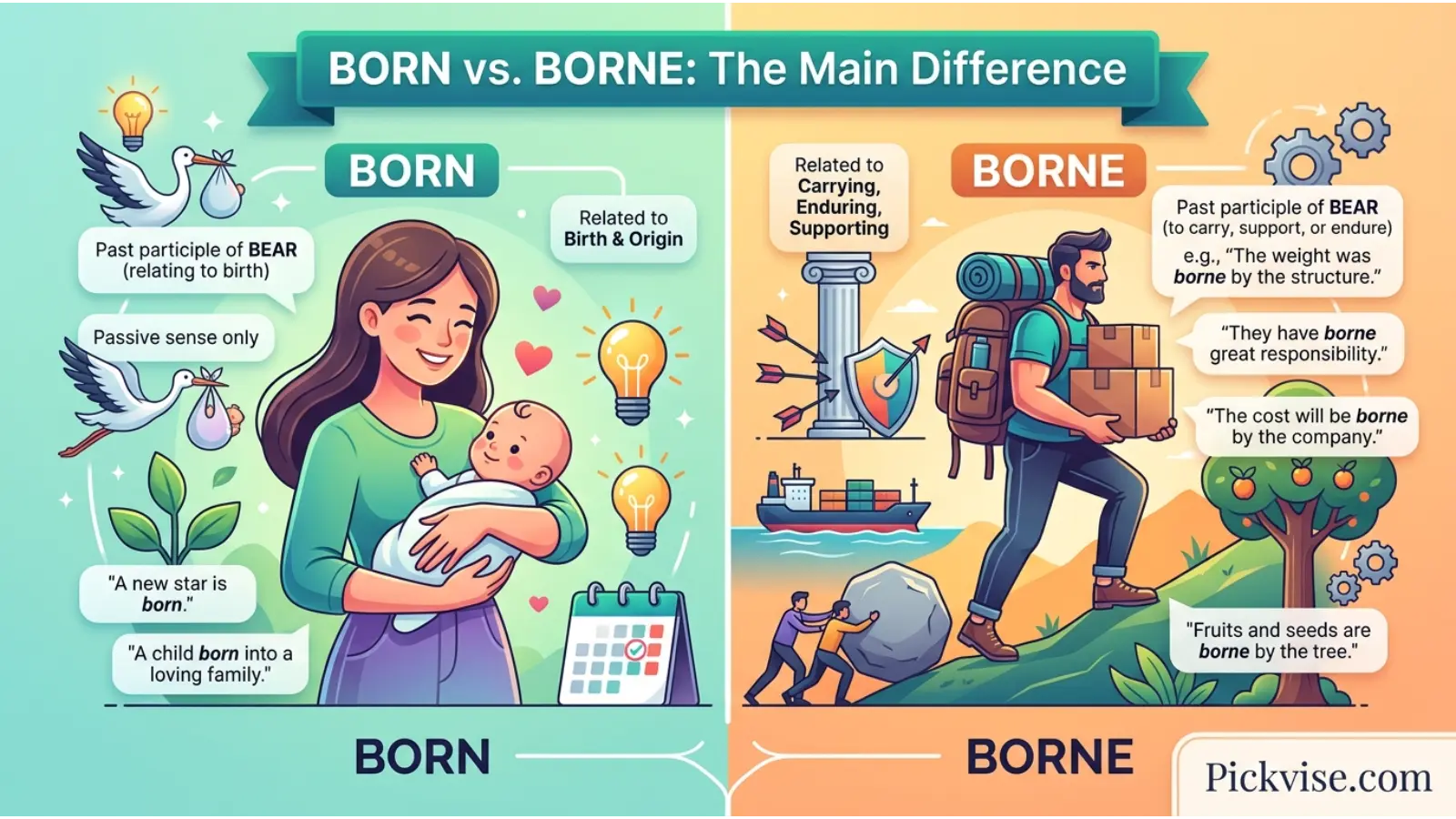 The Main Difference Between Born and Borne