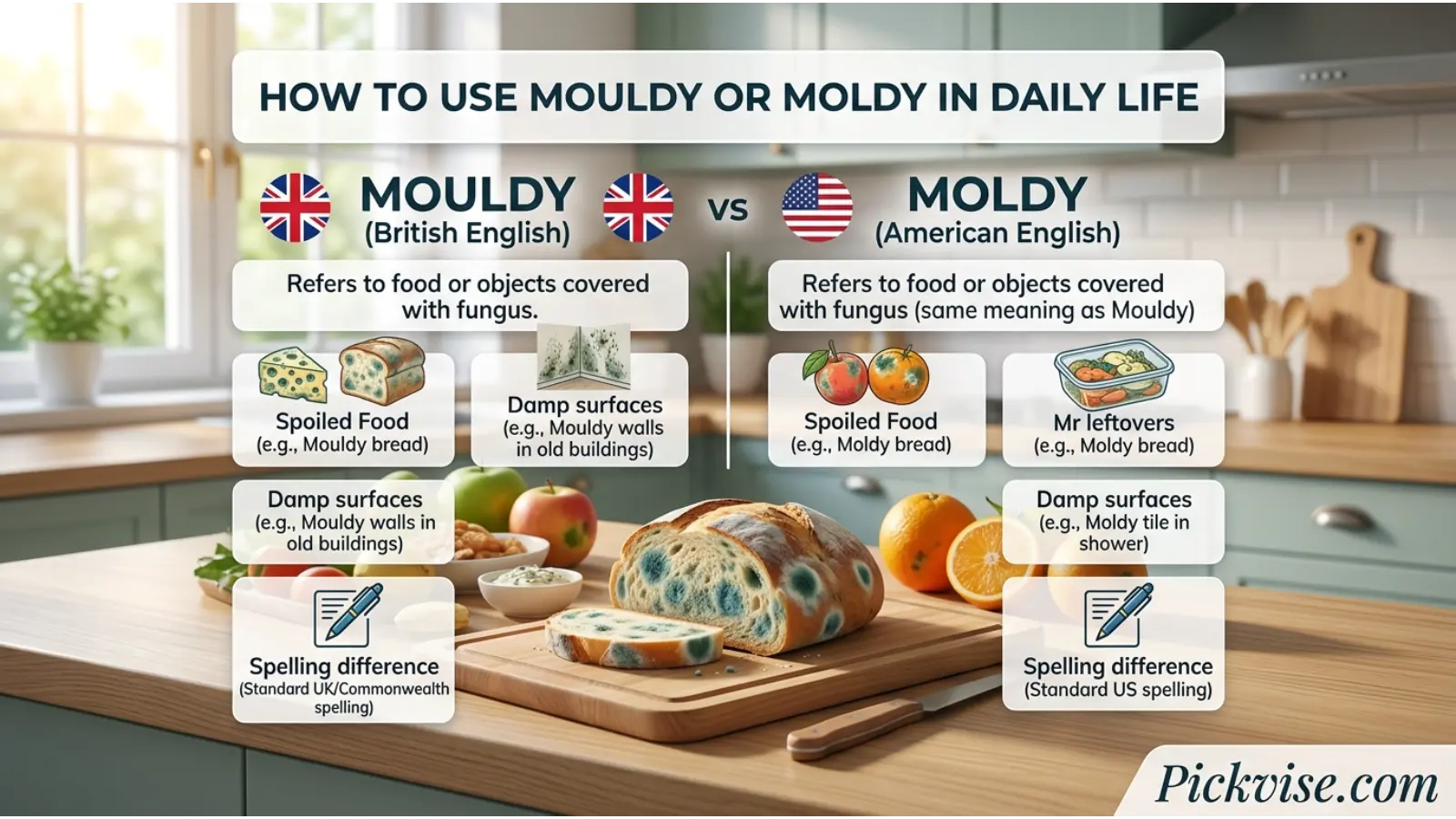 How to Use Mouldy or Moldy in Daily Life