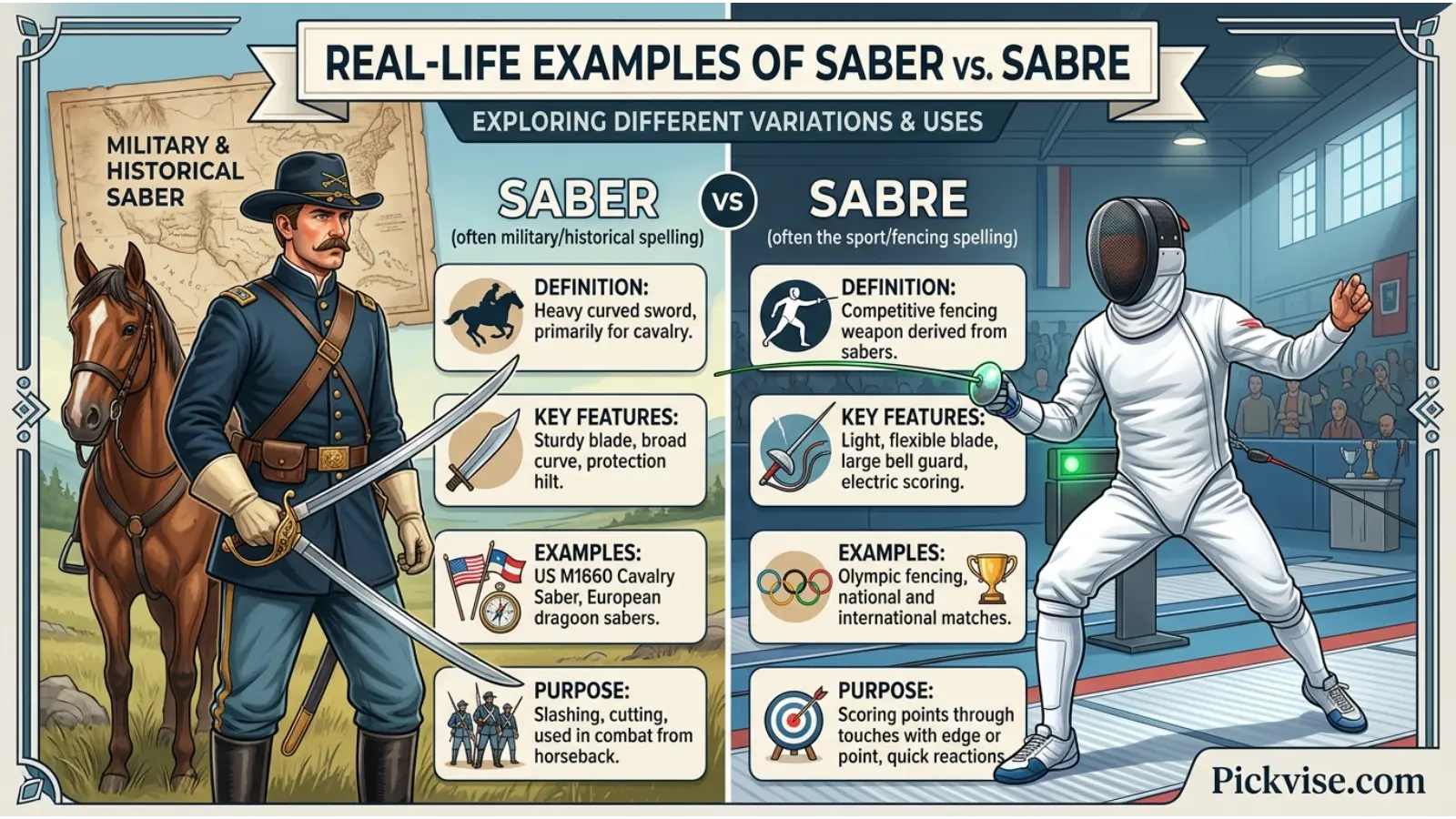 Real-Life Examples of Saber and Sabre