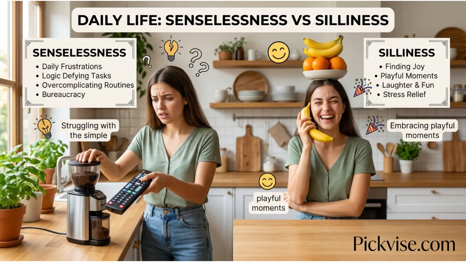 Senselessness vs Silliness in Daily Life